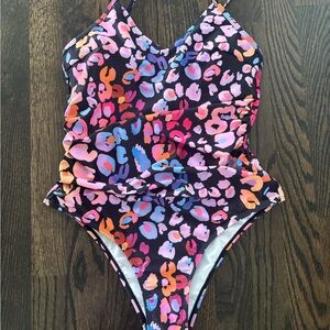 Cupshe Pink and Orange One Piece Swimsuit with Colorful Animal Print